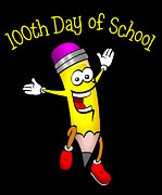 100 Days of School Digital Art by Flippin Sweet Gear