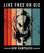 Live Free or Die New Hampshire Hiking #11 Digital Art by Toms Tee Store