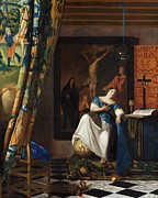 Allegory of the Catholic Faith #13 Painting by Johannes Vermeer