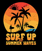 Surf Tropical Surfing Summer Surfboard Sports #14 Digital Art by Toms Tee Store