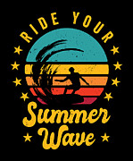 Surf Tropical Surfing Summer Surfboard Sports #16 Digital Art by Toms Tee Store