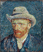 Self-portrait with grey felt hat #19 Painting by Vincent van Gogh