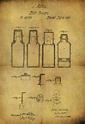 1870 Pill Bottle Patent Drawing by Dan Sproul 1870 Pill Bottle Patent Drawing by Dan Sproul