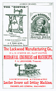 Art Print John Roessles Premium Lager Beer, The Boston Sewing Machine, Lockwood Mfg Co Boston Mixed Media by Gary Roberts