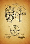 1891 Baseball Mask Patent Drawing by Dan Sproul 1891 Baseball Mask Patent Drawing by Dan Sproul