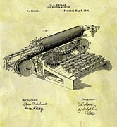 1896 Typewriter Patent Drawing by Dan Sproul 1896 Typewriter Patent Drawing by Dan Sproul