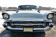 1957 white Chevy Bel Air 210 Photograph by Daniel Adams