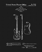 1960 Bass Guitar Patent Drawing by Dan Sproul 1960 Bass Guitar Patent Drawing by Dan Sproul