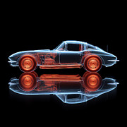 1963 Corvette Split Window X-Ray 76 Digital Art by Yo Pedro