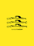 1st American Bird Hardtop Black SilhouetteHistory Digital Art by Gabor Vida