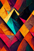 Abstract diamonds in rich play of colors #2 Digital Art by Sabantha