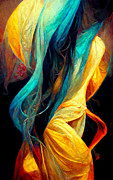 Abstract hairstyles #4 Digital Art by Sabantha