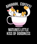 Cats and coffee cat lover coffee lover #2 Digital Art by Toms Tee Store