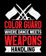 Color Guard Colorguard Flag Marching Band #2 Digital Art by Toms Tee Store