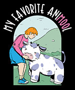 Cow Farming Agriculture Rancher #2 Digital Art by Toms Tee Store
