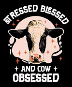 Cow Farming Dairy Farmer Agriculture #2 Digital Art by Toms Tee Store