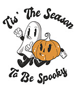 Cute Spooky Pumpkin Ghost Halloween Season #2 Digital Art by Toms Tee Store