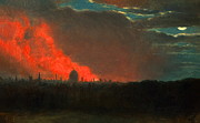 Fire in London, Seen from Hampstead #2 Painting by John Constable Fire in London, Seen from Hampstead #2 Painting by John Constable