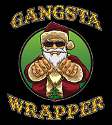 Gangsta Wrapper Dangerous Santa Claus #2 Digital Art by Mister Tee
