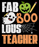 Halloween Teachers Spooky Ghost Teaching #2 Digital Art by Toms Tee Store
