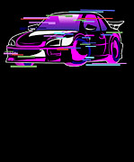 JDM Tuning Car Racing Glitch Effect #2 Digital Art by Toms Tee Store