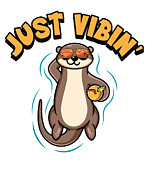 Just Vibin Otter Relax Farting Flatulence Pooping #2 Digital Art by Toms Tee Store