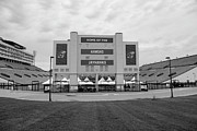 Kansas Jayhawks football stadium in black and white #2 Photograph by Eldon McGraw