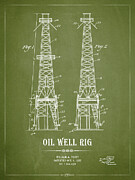 Oil Well Rig Patent #2 Digital Art by Aged Pixel