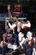 Paul George and Russell Westbrook #2 Photograph by Zach Beeker
