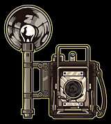 Retro analog camera flash photography #2 Digital Art by Mister Tee