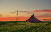 Rustic barn on the prairie in Pierce County ND near Hurricane Lake #1 of 2 Photograph by Peter Herman
