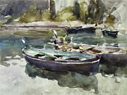 Small Boats #4 Painting by John Singer Sargent