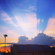 Sunbeam at sunset Photograph by Grey Coopre