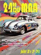 24HRS LeMans Porsche Digital Art by Marc Etherington