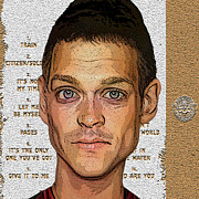 3 Doors Down parody portrait Digital Art by Christina Fairhead Art and Merch