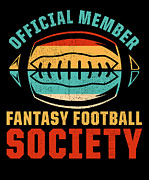 Fantasy Football Official Member Vintage Sports Football Society #3 Digital Art by Toms Tee Store