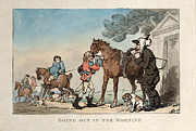 Going Out in the Morning #3 Drawing by Thomas Rowlandson