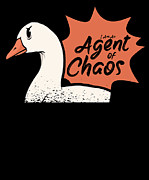 Goose Chaos Agent Farm Animal Goose Fan #3 Digital Art by Toms Tee Store