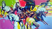 Horses #3 Painting by Tsolmonbat Enkhbat