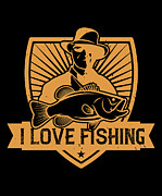 I Love fishing #3 Digital Art by Jacob Zelazny