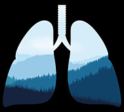 Inhale Nature Clean Air Lung Breathing #3 Digital Art by Mister Tee