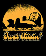 Just Vibin Otter Relax Farting Flatulence Pooping #3 Digital Art by Toms Tee Store