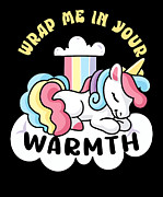 Rainbow Animal Unicorn Winter Season Lover Friendship #3 Digital Art by Toms Tee Store