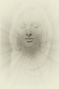 Stone Lady - Sculpture, digitally alienated #3 Digital Art by Eva-Maria Di Bella