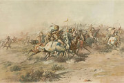 The Custer Fight #3 Painting by Charles Marion Russell