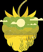 Vintage Panorama Raspberry #3 Digital Art by Mister Tee