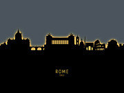 Rome Italy Skyline #30 Digital Art by Michael Tompsett