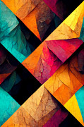 Abstract diamonds in rich play of colors #4 Digital Art by Sabantha