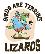 Bird Lizard Wildlife Bird Fan Birding Birdwatching #4 Digital Art by Toms Tee Store