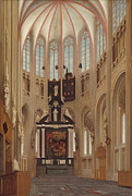 Cathedral of Saint John at 's-Hertogenbosch #5 Painting by Pieter Jansz Saenredam